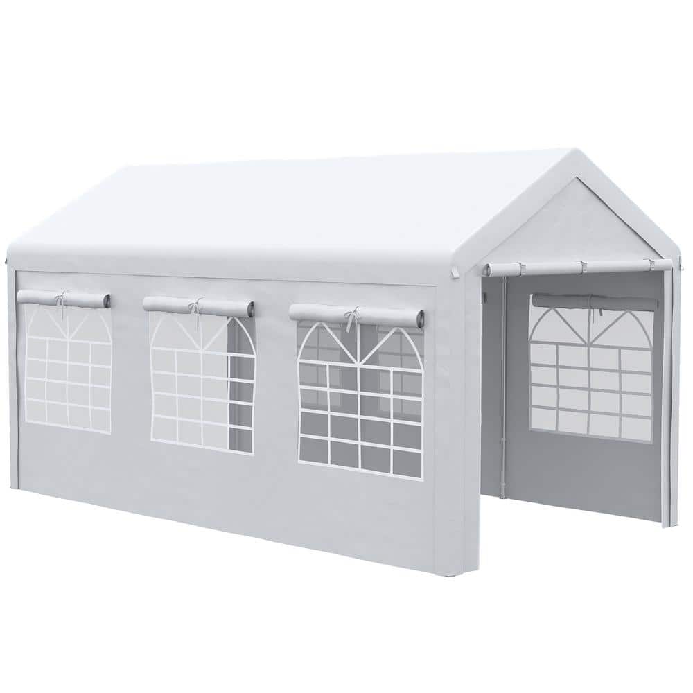 9 ft. x 20 ft. Party Tent and Carport, Outdoor Height Adjustable Portable C