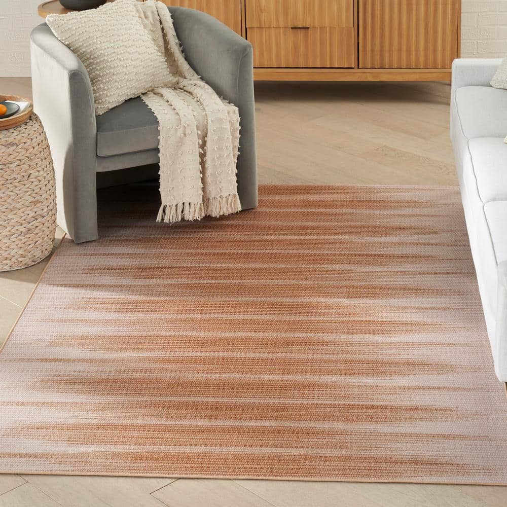 Brown and Beige Abstract Flatweave 5' x 7' Area Rug
