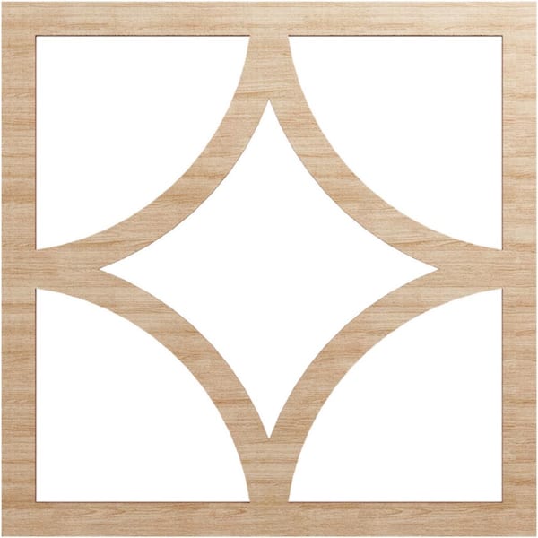 Ekena Millwork 0.375 in. x 11.5 in. x 18 in. Wood Medallion Moulding