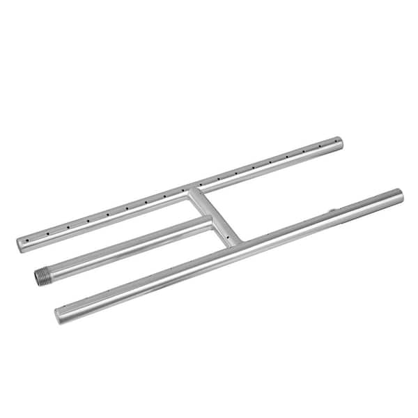 SKYSHALO 6 in. x 18 in. Drop-in Fire Pit Pan, Rectangular Stainless Steel Fire Pit Burner Natural & Propane Gas Fire Pan