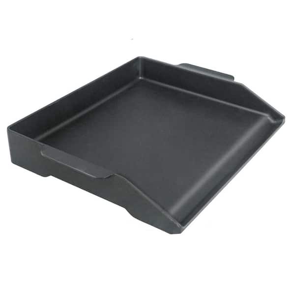 1-Piece Black Cast Iron Nonstick Flat Top Griddle for Gas Charcoal Electric Grill Stove Outdoor Cooking BBQ Set