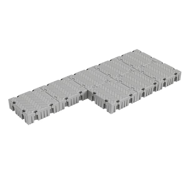 Tommy Docks Flexx 20 ft. P-Shaped Floating Dock Package, Modular Floating Dock/Swim Platform, Floating Boat Dock for Lakes