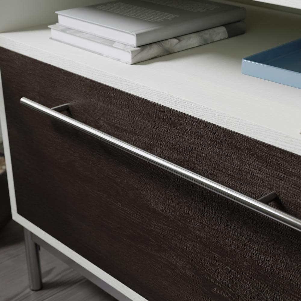 Pearl Oak and Misted Elm Legal Size Lateral File Cabinet