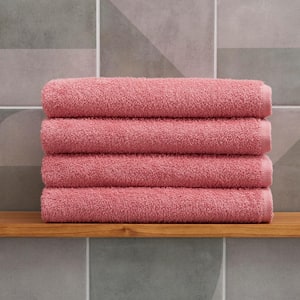 Cotton 4-Piece Rose Bath Towel Set