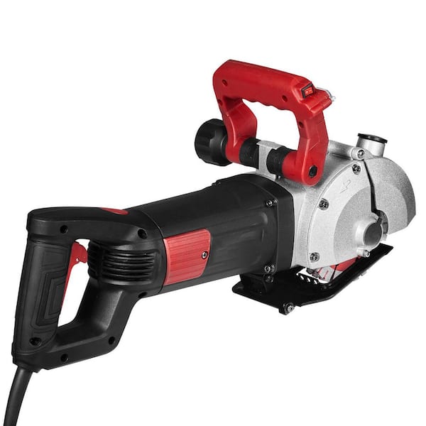 20 in. x 8 in. Wall Chaser with Plastic, 2500-Watt, 38 mm Cutting Width, 34 mm Depth, Slotting Machine with 5-Saw Blades