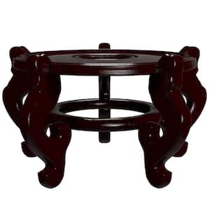 12.5 in. Rosewood Fishbowl Stand in Rosewood