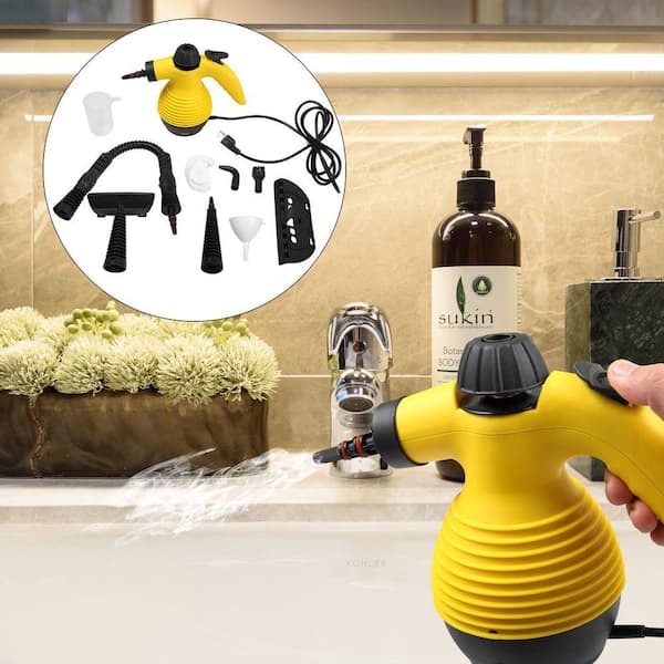 Handheld Pressurized Steam Cleaner with 9-Piece Accessory Set