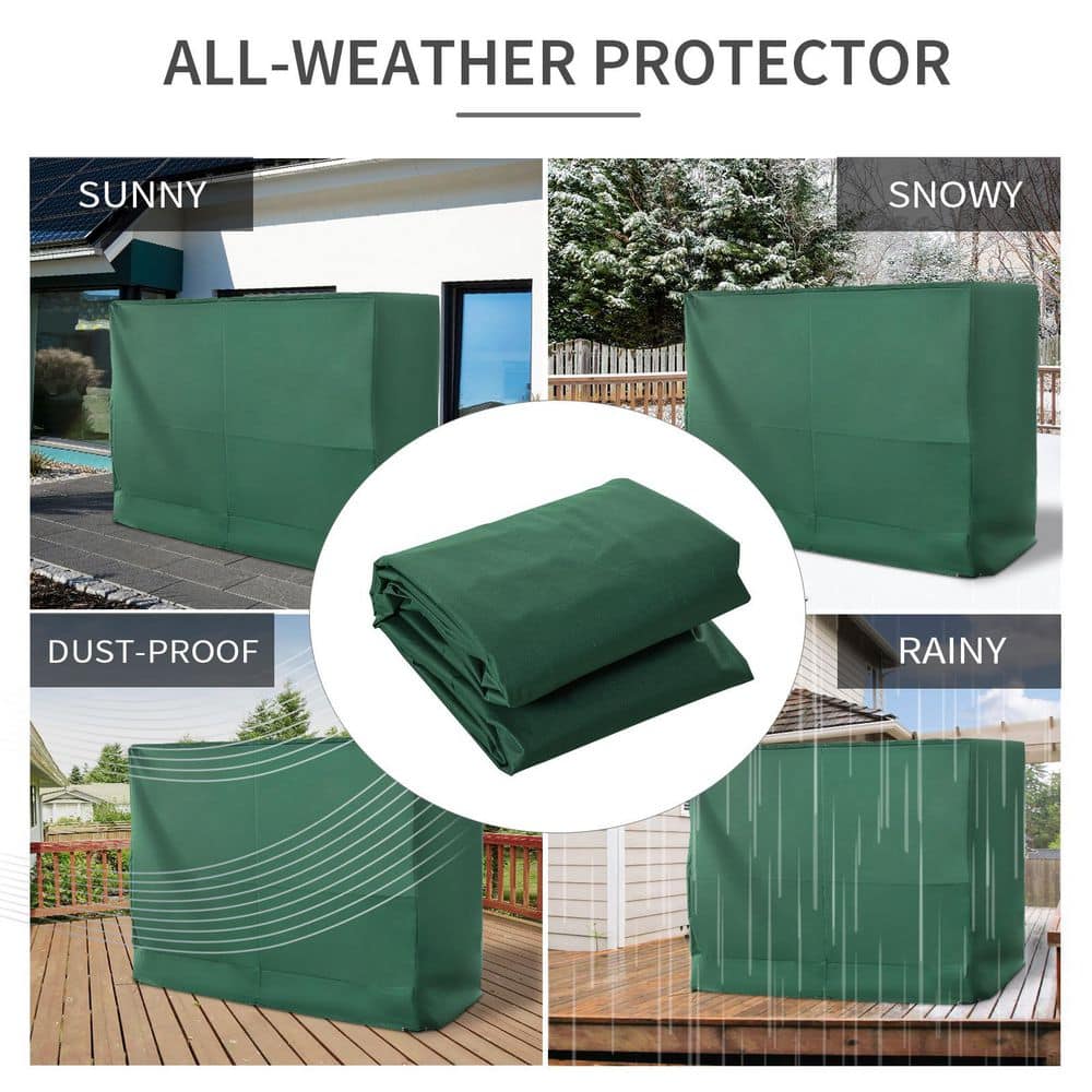 Dark Green Waterproof 3-Seater Patio Swing Cover with UV Protection