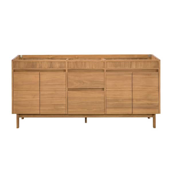 Kayla 72 in. Bath Vanity Cabinet without Top in Natural Teak Assembled