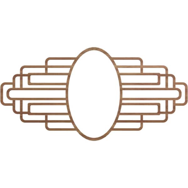 Ekena Millwork 0.375 in. x 30 in. x 15 in. Wood (Walnut) Medallion Moulding