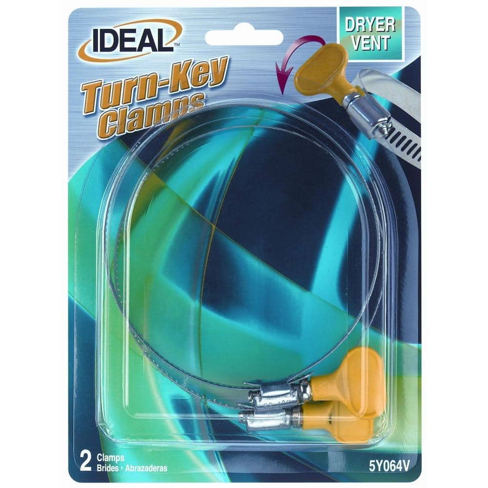 Everbilt TurnKey 21/2 x 41/2 in. Dryer Vent Clamps (2Pack) 5Y0649B