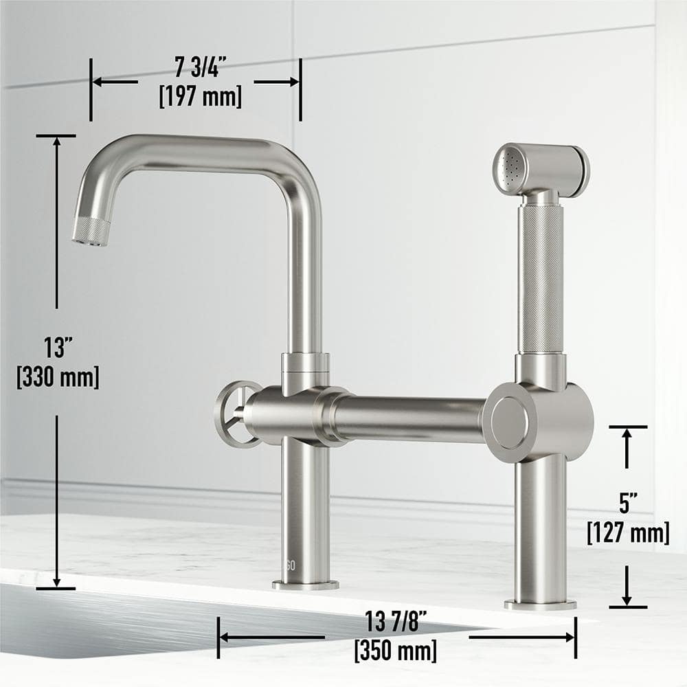 Cass Stainless Steel High-Arc Kitchen Faucet with Pull-Out Sprayer