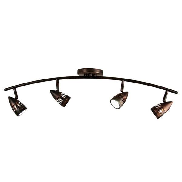 Filament Design Celestial 4-Light Oil-Rubbed Bronze Track Lighting Kit with Directional Heads