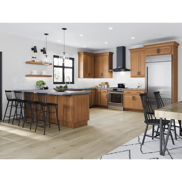 Hampton 6 in. W x 36 in. H x 0.75 in. D Wall Filler in Medium Oak