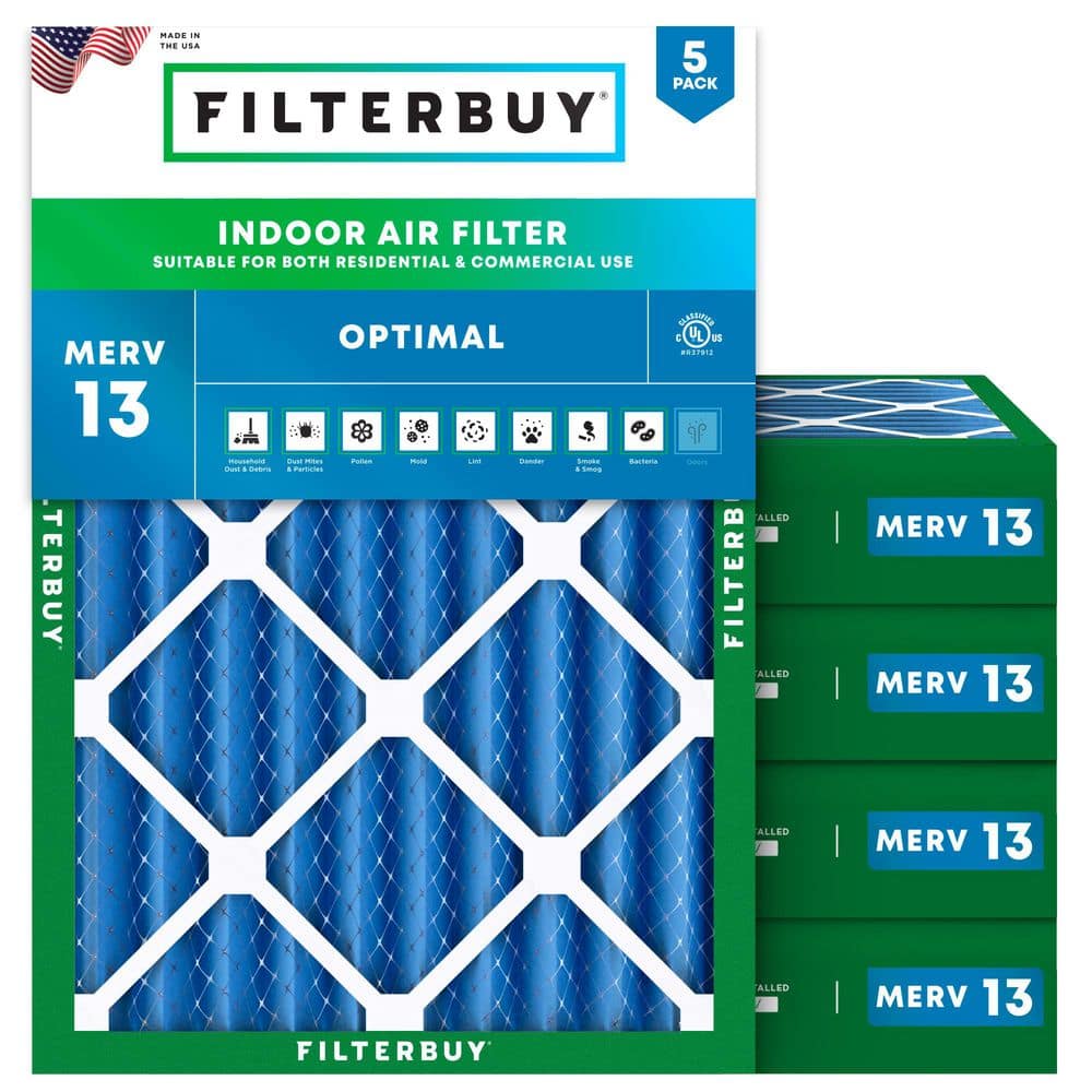 21.5 in. x 24 in. x 4 in. MERV 13 (FPR 10) Health Defense Pleated HVAC AC Furnace Air Filters Replacement (5-Pack) price history on PriceWatchPro
