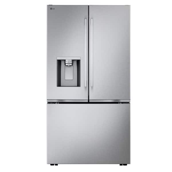 26 cu. ft. 3 Door French Door Refrigerator with Ice and Water Dispenser and Craft Ice in PrintProof Stainless Steel