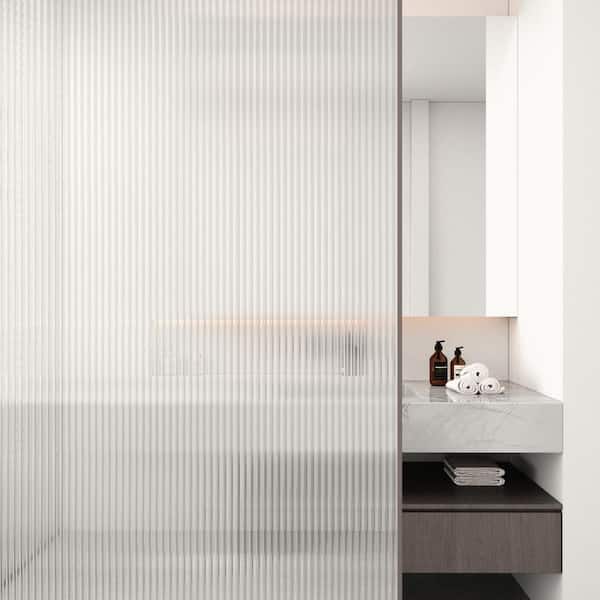 23.6 in. W x 78.7 in. L Decorative and Privacy Window Film, No Glue Self Static Removable 3D PVC Window Film