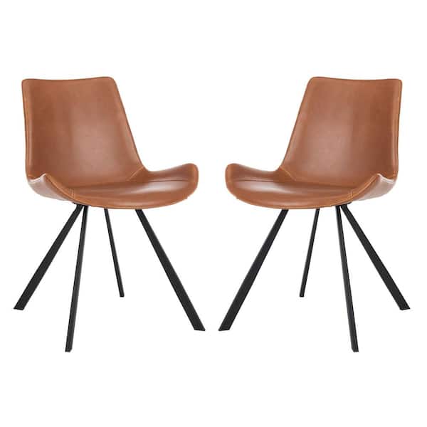 SAFAVIEH Terra Cognac/Black Upholstered Side Chair