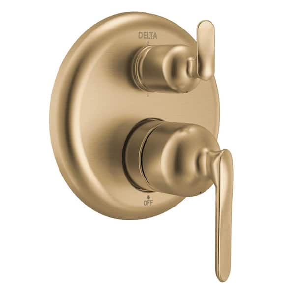 Bonacci 6-Setting Integrated Diverter 2-Handle Valve Trim Kit in Lumicoat Champagne Bronze (Valve Not Included)