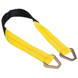 36 in. x 2 in. x 3,333 lbs. Axle Strap with D-Ring and Protective Sleeve Rope