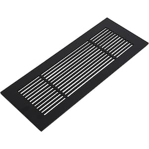 Royal Series 12 in. x 6 in. Black Steel Vent Cover Grille for Home Floors Without Mounting Holes