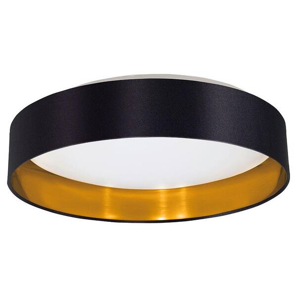 Eglo Maserlo 15.95 in. Black/Gold LED Semi-Flush Mount