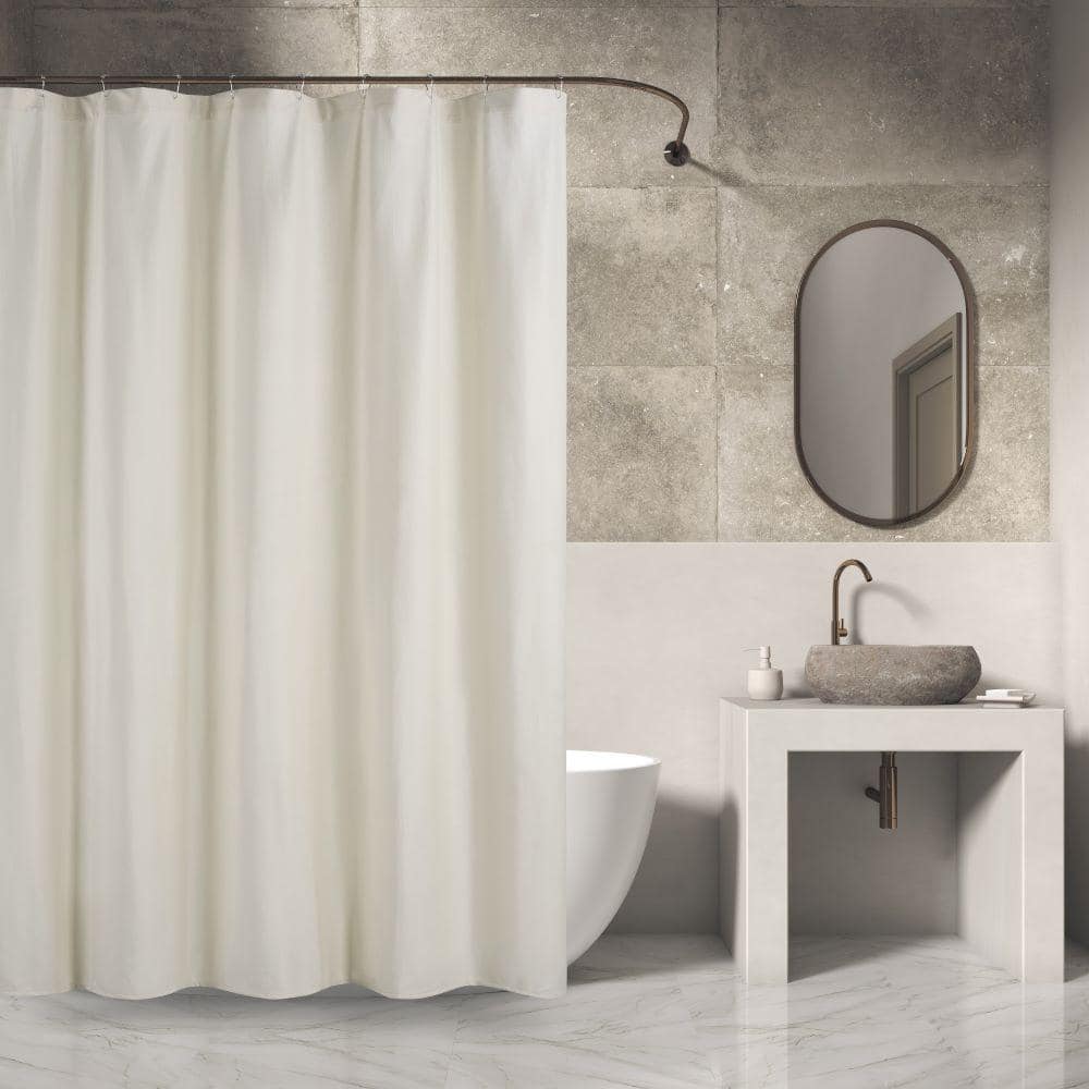 Valletta Polyester Cream 72 in. x 72 in. Shower Curtain 2929059SC The
