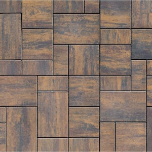 Reno 14.75in.x 9.875 in.x 2.375 in. Rectangle Beechwood Face Mix Concrete Paver Pallet (114-pieces/70.5 sq. sf./Pallet)