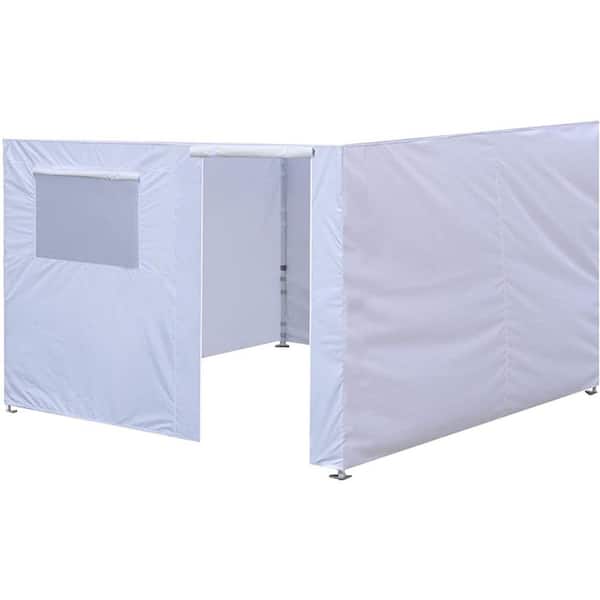 Terracemaster Series 10 ft. x 10 ft. White Pop-up Canopy Tent with 4-Zippered Sidewalls