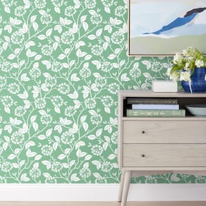 Green Leaves Peel and Stick Wallpaper Panel (covers 26 sq. ft.)