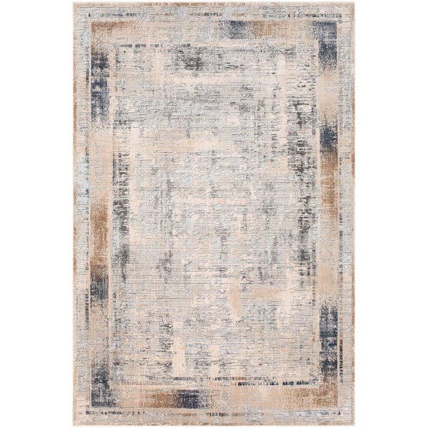 Livabliss Magda Ivory 6 ft. 7 in. x 9 ft. 6 in. Abstract Area Rug