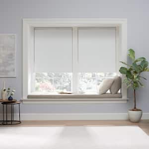 Arbor White Solid Polyester 48 in. W x 72 in. L Blackout Single Cordless Roller Shade