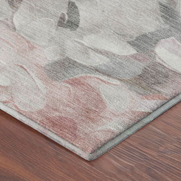 Mayfield Premium Machine Washable Abstract AMF2264 Beige 8 ft. x 10 ft. Area Rug