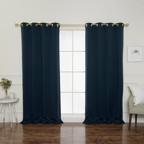 Unbranded Navy Grommet Blackout Curtain - 52 in. W x 84 in. L