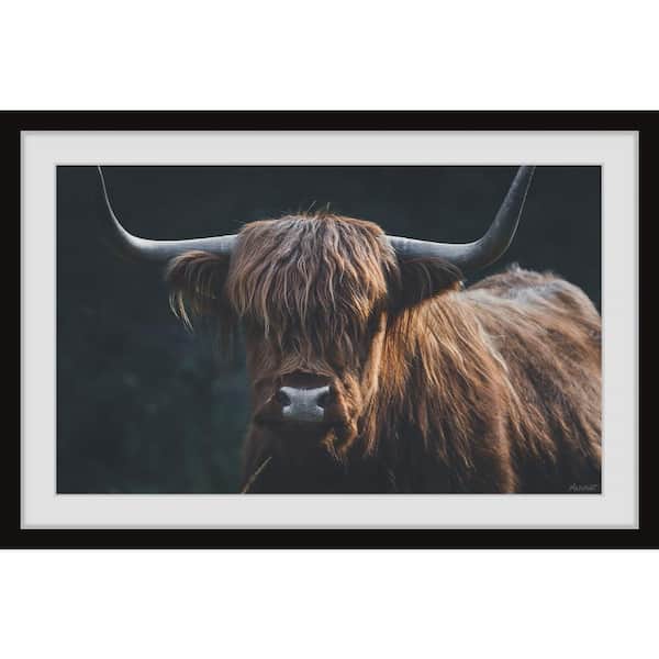 Unbranded "Thick Horns" by Marmont Hill Framed Animal Art Print 8 in. x 12 in.