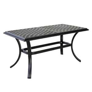 21.6 in. H Chocolate Rectangle Aluminum Outdoor Coffee Table