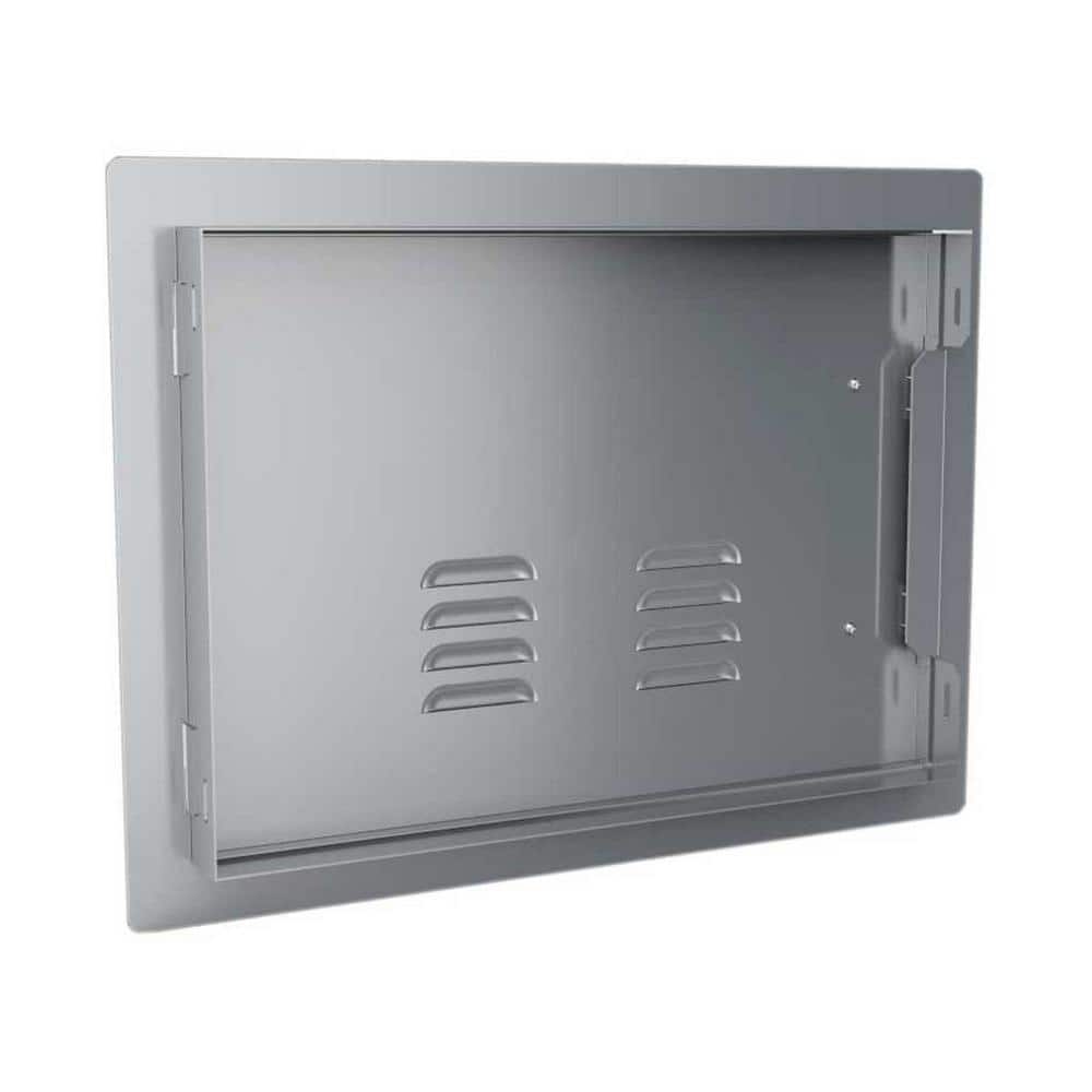 Classic 14" x 20" Stainless Steel Horizontal Access Door with Vents