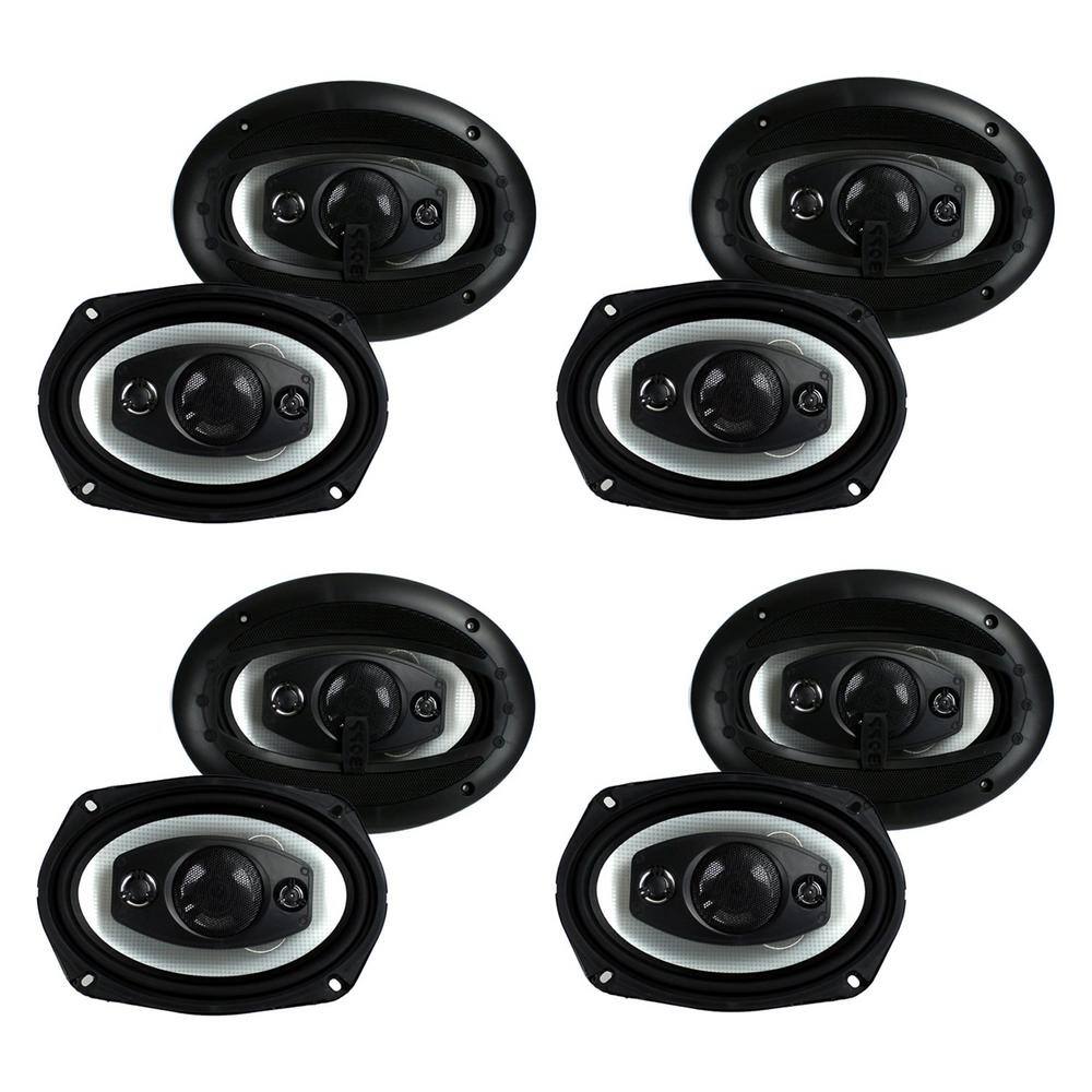 Riot R94 6 in. x 9 in. 500-Watt 4 Way Car Coaxial Audio Speakers Stereo (8-
