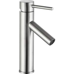 ANZZI Valle Single Hole Single-Handle Bathroom Faucet in Brushed 