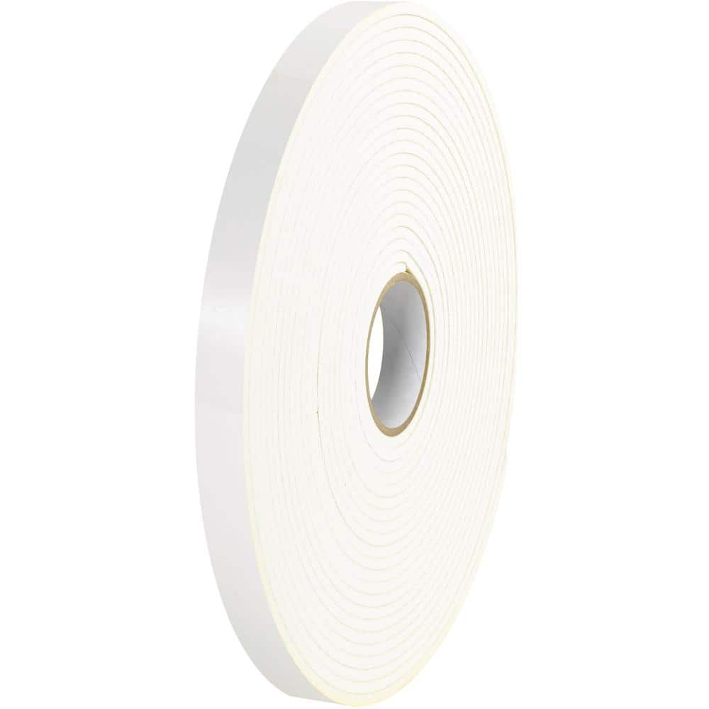 TAPE LOGIC® 1 in. x 72 yds. (1/32 in. White) Double Sided Foam Tape (2-Pack)