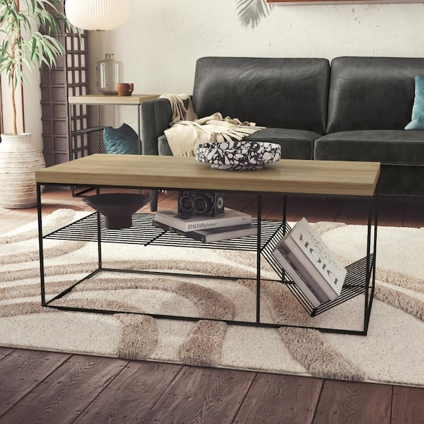 Mr. Kate Neely, 20 in., Reclaimed Oak, Rectangle, Wood Top, Coffee Table