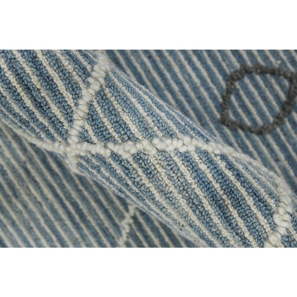 Handmade Tufted Blue Wool Scatter Rug 2' x 3'