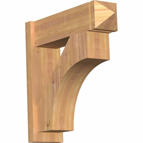 Ekena Millwork 8 in. x 26 in. x 26 in. Westlake Arts and Crafts Smooth Western Red Cedar Outlooker