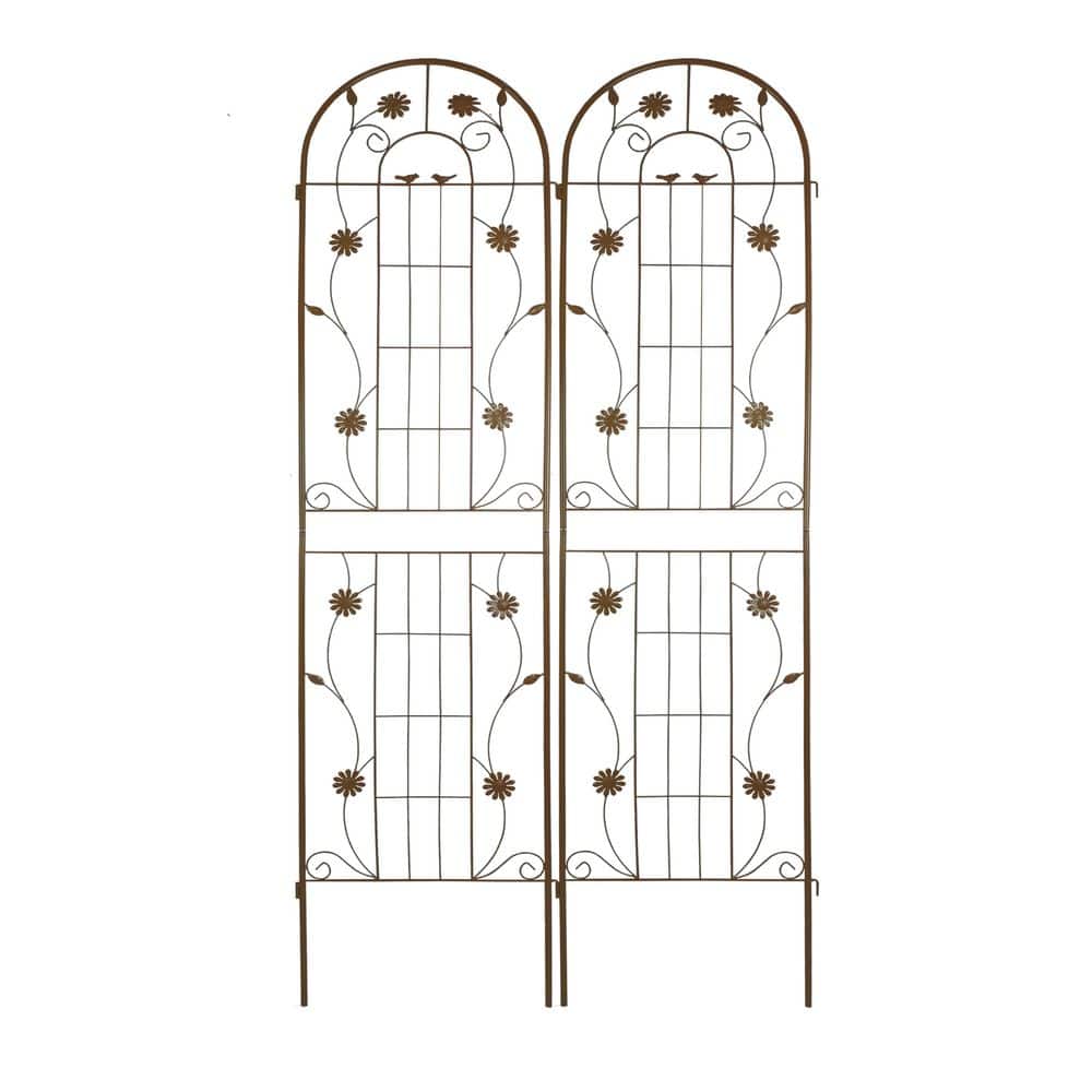 2-Pack Metal Garden Trellis 86.7 in. x 19.7 in. Rustproof Trellis for Climb