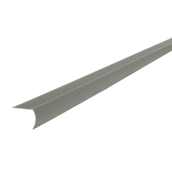 1-1/8 in. x 144 in. Aluminum Titanium Brushed Stair Edging