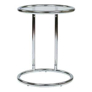 Yield Chrome Glass Top End Table