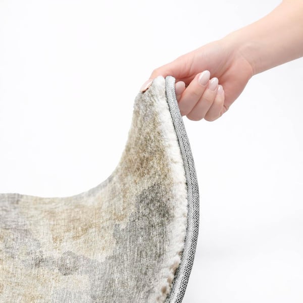 Dream Shag Premium Machine Washable Abstract ADS67 Beige 10 ft. x 14 ft. Area Rug