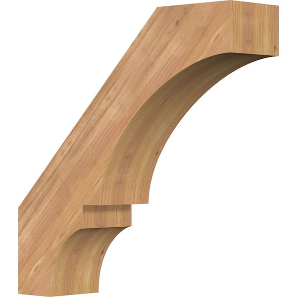 Ekena Millwork 5 1/2"W x 22"D x 22"H Balboa Smooth Knee Brace, Western Red Cedar