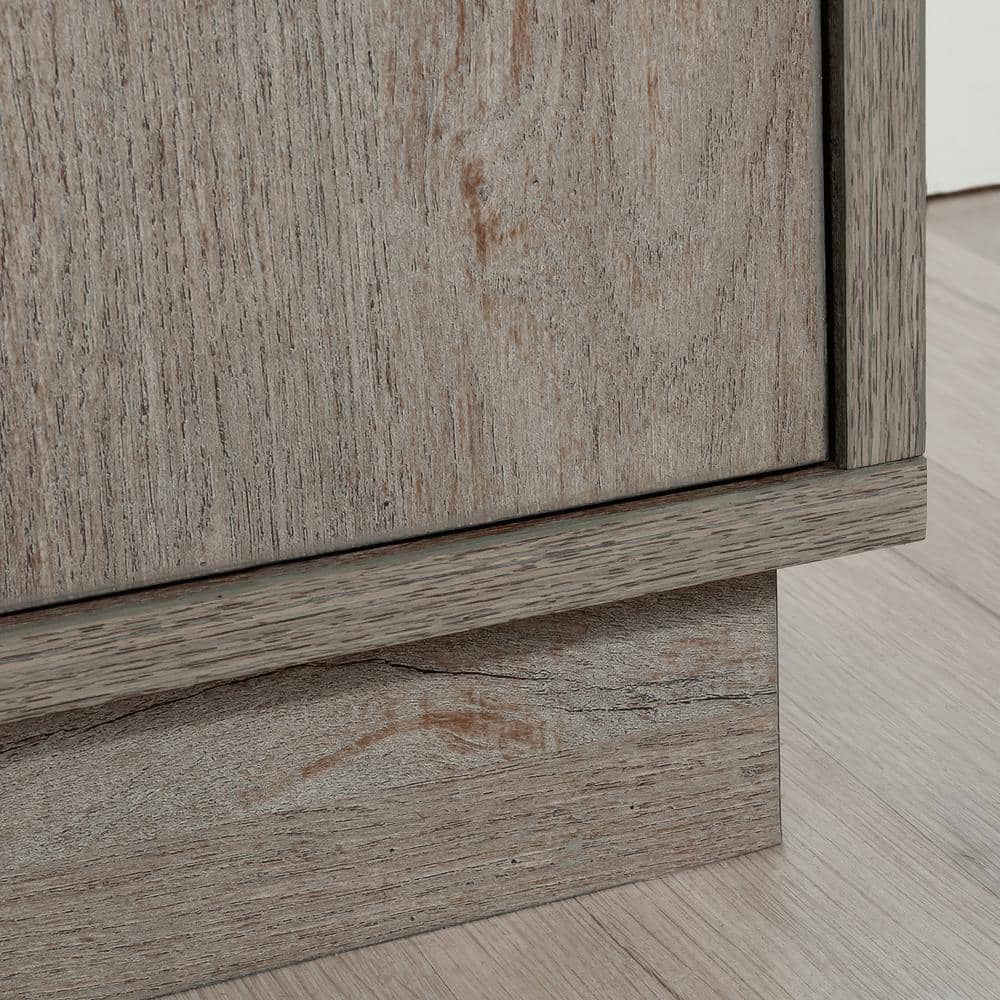 Mystic Oak Gray Bathroom Storage Cabinet with Adjustable Shelving