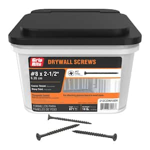 #8 x 2-1/2 in. #2 Phillips Bugle Head Coarse Thread Drywall Screws 10 lb. bucket